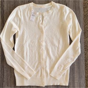 LOFT Women's Ivory Cardigan